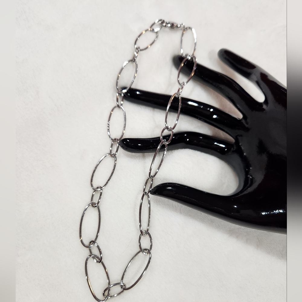 Ralph Lauren Silver Tone Chain Link Necklace